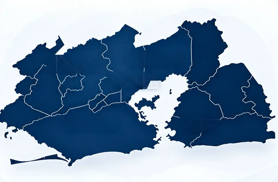 Mapa da área de atendimento: Rio de Janeiro, Baixada, Niterói e São Gonçalo